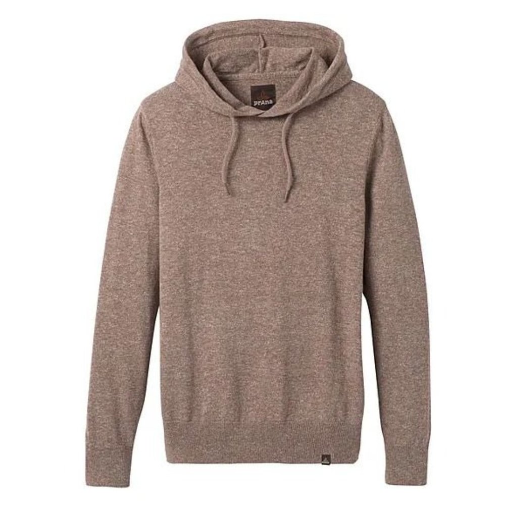 NEW PRANA 'Koala Hooded' Men's Heather Sepia Hoodie Sweater - Size Large, NWT
